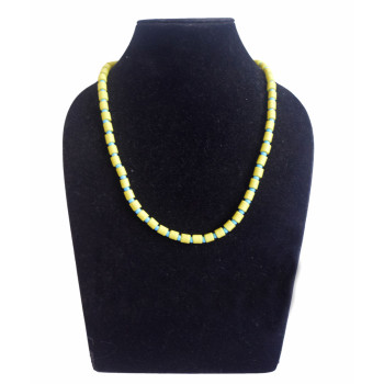 Yellow and Blue Beaded Necklace - Ethnic Inspiration